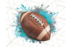 Football Clipart PNG with Team Color Paint Splash Design Product Image 2