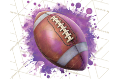 Football Clipart PNG with Team Color Paint Splash Design Product Image 4
