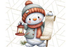 Christmas Snowman Clipart PNG Winter Holiday Characters Pnga Product Image 5