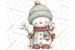 Christmas Snowman Clipart PNG Winter Holiday Characters Pnga Product Image 4