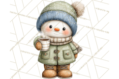 Christmas Snowman Clipart PNG Winter Holiday Characters Pnga Product Image 5