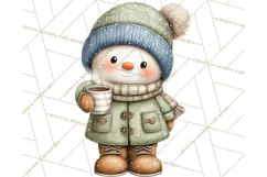 Christmas Snowman Clipart PNG Winter Holiday Characters Pnga Product Image 5