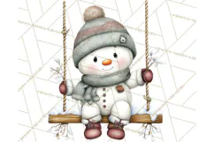 Christmas Snowman Clipart PNG Winter Holiday Characters Pnga Product Image 5