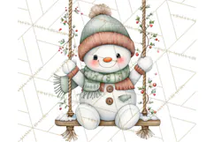 Christmas Snowman Clipart PNG Winter Holiday Characters Pnga Product Image 2