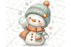 Christmas Snowman Clipart PNG Winter Holiday Characters Pnga Product Image 4