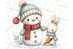 Christmas Snowman Clipart PNG Winter Holiday Characters Pnga Product Image 5