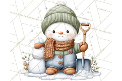 Christmas Snowman Clipart PNG Winter Holiday Characters Pnga Product Image 2