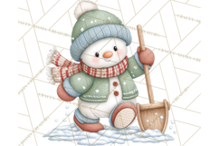 Christmas Snowman Clipart PNG Winter Holiday Characters Pnga Product Image 4