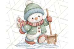 Christmas Snowman Clipart PNG Winter Holiday Characters Pnga Product Image 4