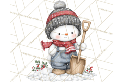 Christmas Snowman Clipart PNG Winter Holiday Characters Pnga Product Image 5