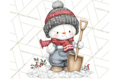 Christmas Snowman Clipart PNG Winter Holiday Characters Pnga Product Image 5