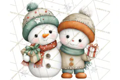 Christmas Snowman Clipart PNG Winter Holiday Characters Pnga Product Image 4