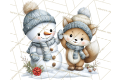 Christmas Snowman Clipart PNG Winter Holiday Characters Pnga Product Image 5
