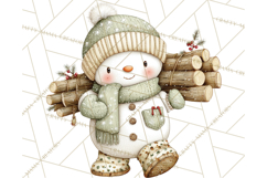 Christmas Snowman Clipart PNG Winter Holiday Characters Pnga Product Image 3