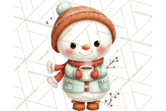 Christmas Snowman Clipart PNG Winter Holiday Characters Pnga Product Image 4