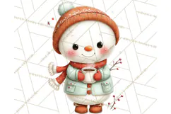 Christmas Snowman Clipart PNG Winter Holiday Characters Pnga Product Image 4