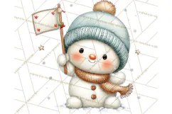 Christmas Snowman Clipart PNG Winter Holiday Characters Pnga Product Image 5