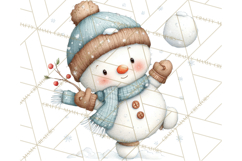 Christmas Snowman Clipart PNG Winter Holiday Characters Pnga Product Image 4