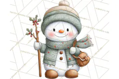Christmas Snowman Clipart PNG Winter Holiday Characters Pnga Product Image 3