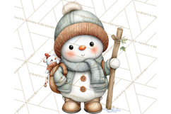 Christmas Snowman Clipart PNG Winter Holiday Characters Pnga Product Image 4