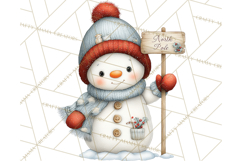 Christmas Snowman Clipart PNG Winter Holiday Characters Pnga Product Image 5