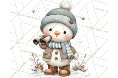 Christmas Snowman Clipart PNG Winter Holiday Characters Pnga Product Image 4