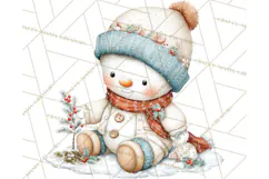 Christmas Snowman Clipart PNG Winter Holiday Characters Pnga Product Image 3