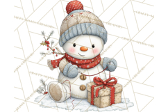 Christmas Snowman Clipart PNG Winter Holiday Characters Pnga Product Image 4
