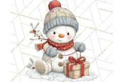 Christmas Snowman Clipart PNG Winter Holiday Characters Pnga Product Image 4