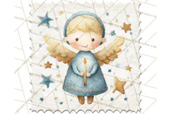 Vintage Christmas Stamp Clipart PNG Watercolor Product Image 3