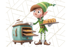 Cozy Christmas Bakery Gingerbread Clip Art PNG Festive Mini Product Image 2