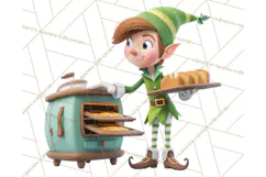 Cozy Christmas Bakery Gingerbread Clip Art PNG Festive Mini Product Image 2