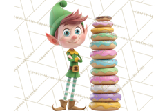 Cozy Christmas Bakery Gingerbread Clip Art PNG Festive Mini Product Image 3