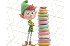 Cozy Christmas Bakery Gingerbread Clip Art PNG Festive Mini Product Image 3