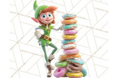 Cozy Christmas Bakery Gingerbread Clip Art PNG Festive Mini Product Image 4