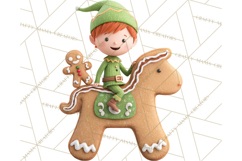 Cozy Christmas Bakery Gingerbread Clip Art PNG Festive Mini Product Image 5