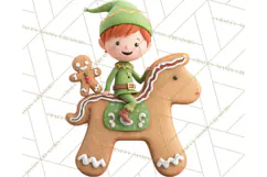 Cozy Christmas Bakery Gingerbread Clip Art PNG Festive Mini Product Image 5