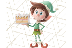 Cozy Christmas Bakery Gingerbread Clip Art PNG Festive Mini Product Image 3