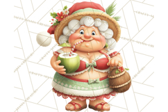 Tropical Santa Clipart Beach Christmas Clip Art Holiday PNG Product Image 5