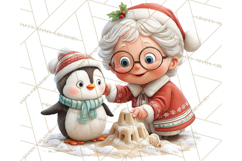 Tropical Santa Clipart Beach Christmas Clip Art Holiday PNG Product Image 2