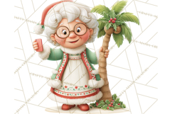 Tropical Santa Clipart Beach Christmas Clip Art Holiday PNG Product Image 3