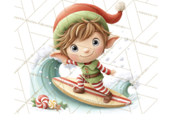 Tropical Santa Clipart Beach Christmas Clip Art Holiday PNG Product Image 5