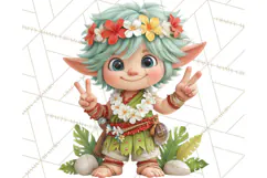 Tropical Santa Clipart Beach Christmas Clip Art Holiday PNG Product Image 2