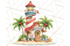 Tropical Santa Clipart Beach Christmas Clip Art Holiday PNG Product Image 5