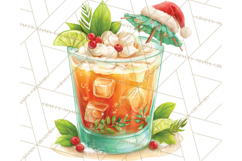 Tropical Santa Clipart Beach Christmas Clip Art Holiday PNG Product Image 2