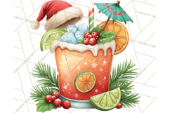 Tropical Santa Clipart Beach Christmas Clip Art Holiday PNG Product Image 4