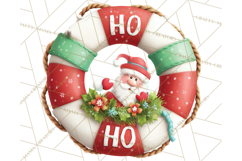 Tropical Santa Clipart Beach Christmas Clip Art Holiday PNG Product Image 5