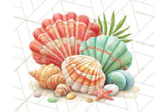 Tropical Santa Clipart Beach Christmas Clip Art Holiday PNG Product Image 2