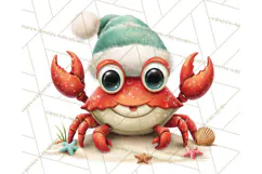 Tropical Santa Clipart Beach Christmas Clip Art Holiday PNG Product Image 2