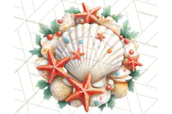 Tropical Santa Clipart Beach Christmas Clip Art Holiday PNG Product Image 3